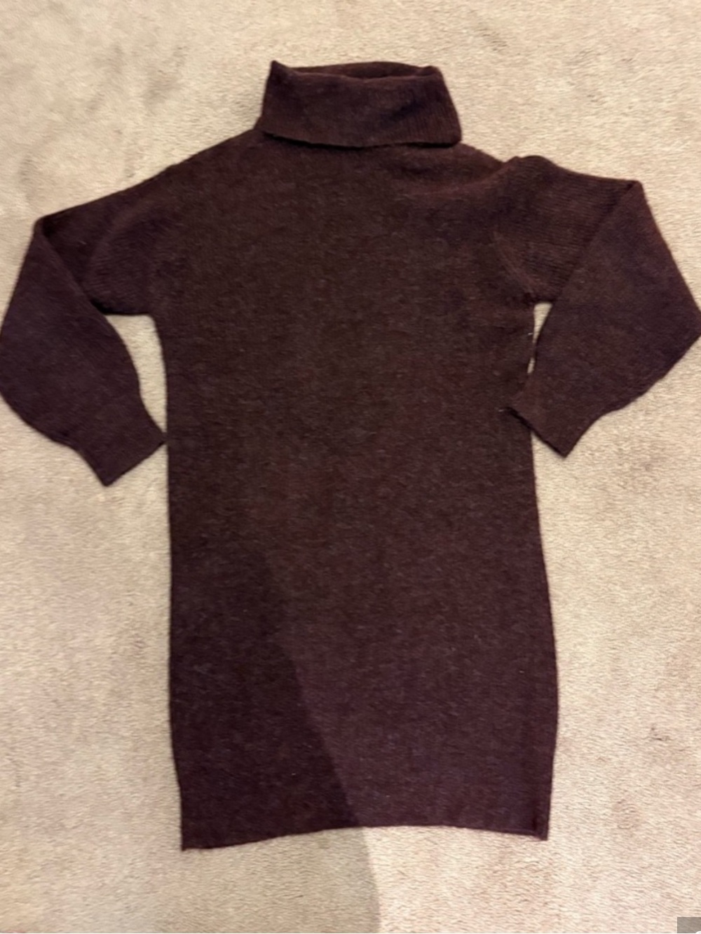 3 for $14 devoted Cozy Women's Burgundy Turtleneck Sweater Dress size small